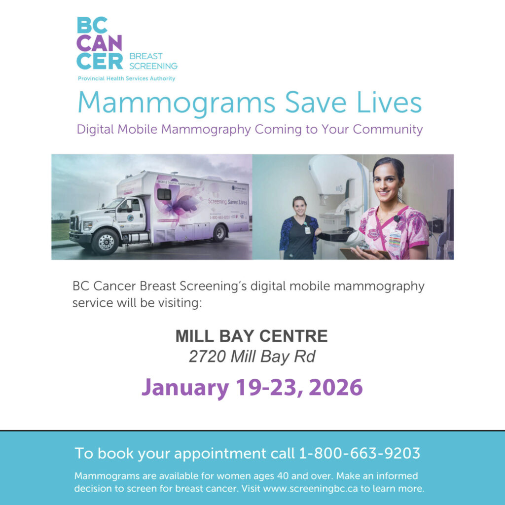 Mammogram screening at Mill Bay
