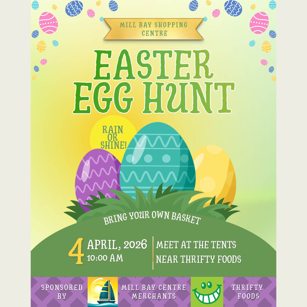 Easter Egg Hunt at Mill Bay 4th April 2026 at 10am